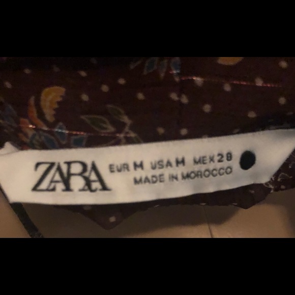 Zara sheer maroon top. NWOT - Picture 7 of 7